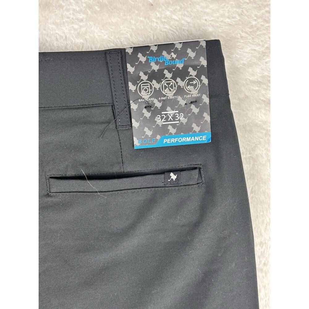 Birdie Bound Golf Pants Mens Size 32x32 Black Flex Waist Straight Fit Casual NWT - Picture 8 of 9